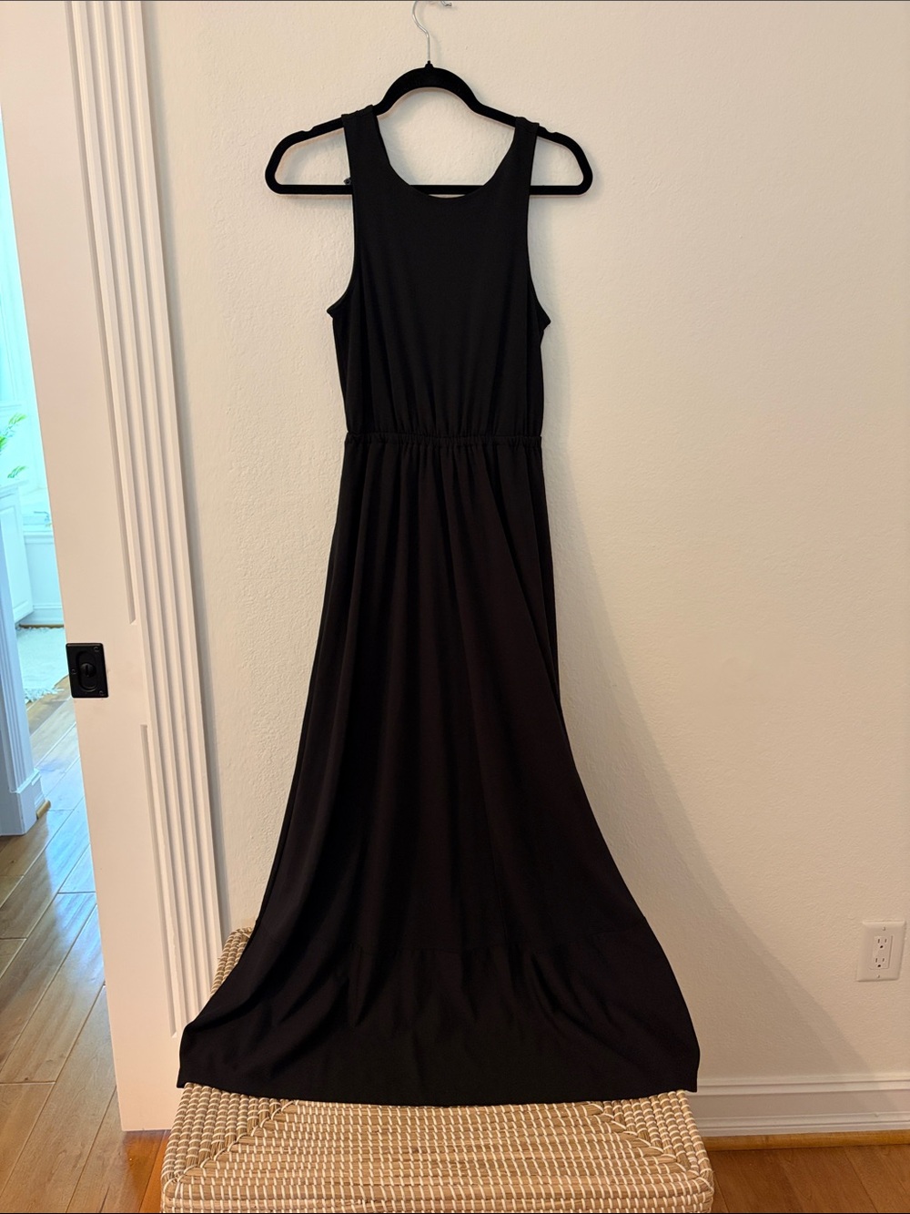 Banana Republic Black Sleeveless Maxi Dress with Elastic Waist
